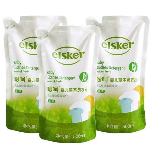 elsker 嗳呵婴儿草本洗衣液评测 500ml×3瓶的安心之选